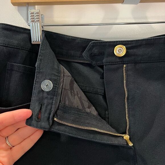 Vintage St. John Sport Women’s 8 Cotton High Rise Wide Leg Black Jeans Stretch - Picture 9 of 13